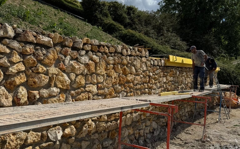 Réalisation Mur de Souténement dans la Marne par MTC