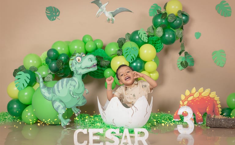 a baby boy in a dinosaur costume sitting in an egg egg egg