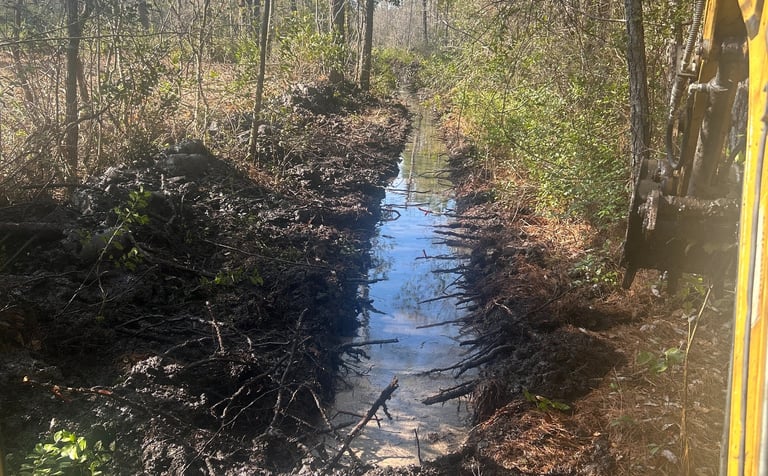Utility trench digging for new construction Holly Ridge North Carolina