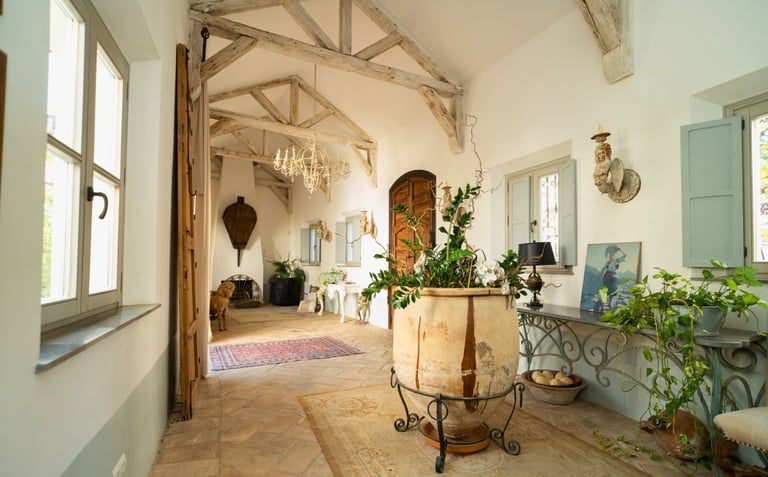 Beautifully adorned interiors and timeless elegance at Finca Santa Katerina