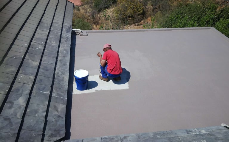 Flat roof slab waterproofing, Rustenburg