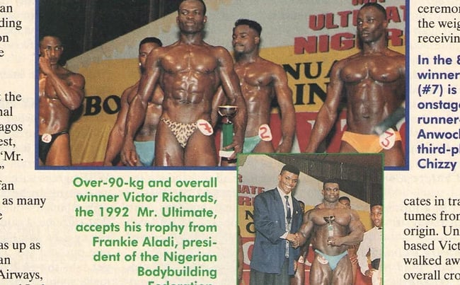 The 1992 Nigerian championships were won by Victor Richards