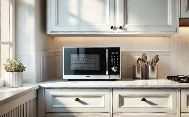 kitchen with a microwave oven