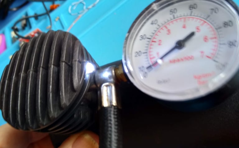 Air pump with added led light turner on.