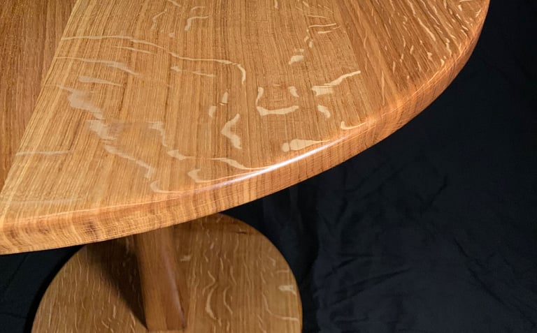 Oak Breakfast Table side view
