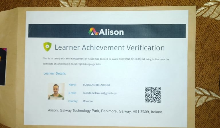 certificate international diplome diploma certificat شهادة دبلوم عالمي دولي أليسون