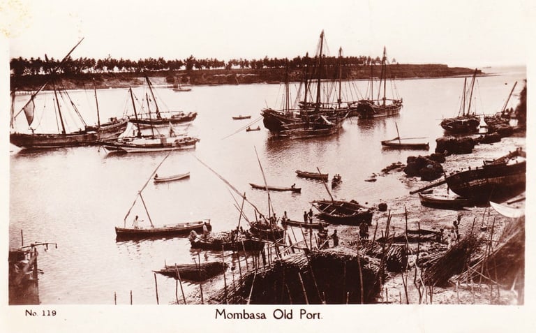 The old port of Mombasa in 1932.