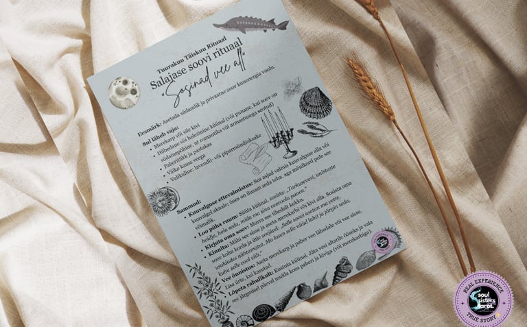 Tuura täiskuu rituaal Salajase Soovi Rituaal Soul Sisters Tarot