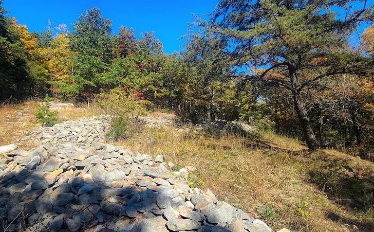 Chatsworth, GA - The stone wall possibly built by the mystery moon eyed people 