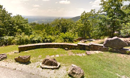 Sewanee - Morgan's Steep hiking on campus property, view from the road
