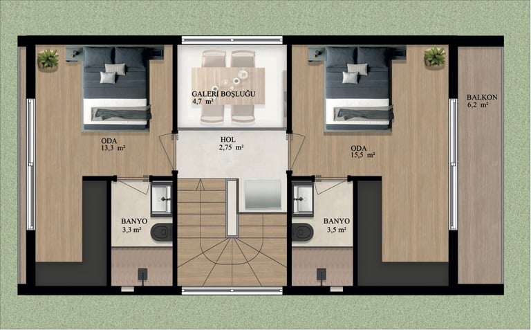 Villa Tip 2 - 1. Kat Planı