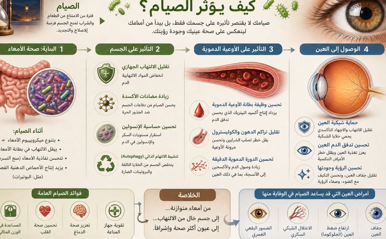 اكتشف العلاقة المذهلة بين بصمة العين وصحة الأمعاء. كيف يؤثر ميكروبيوم القولون على بصرك؟ وما الفرق بي