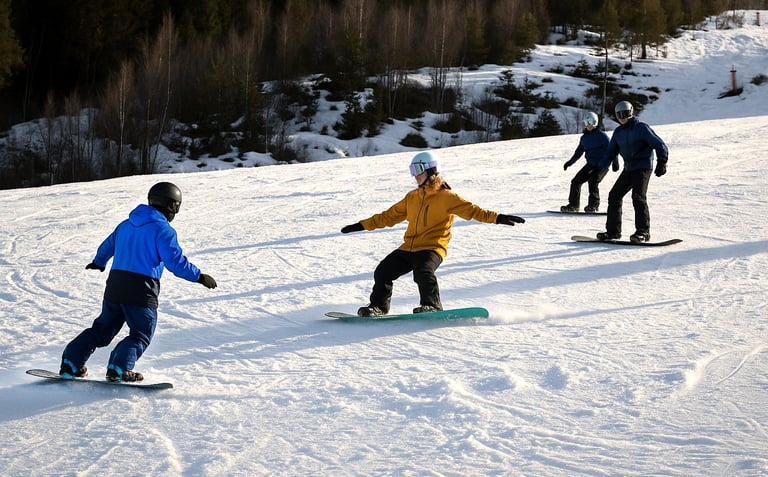 adult snowbaord course in Seefeld