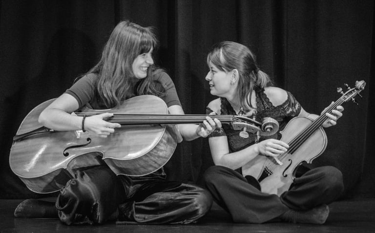 string players duo, violin and viola