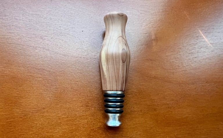 cedar bottle stopper