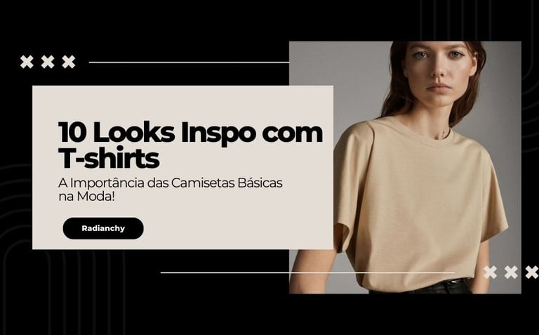 a woman wearing a beige t - shirt and black pants