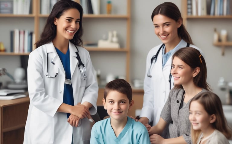 A neon sign with the words 'healthy FOOD' is illuminated against a dark background. The sign is partially obscured by an awning above it. In the foreground, part of a green plant is visible.