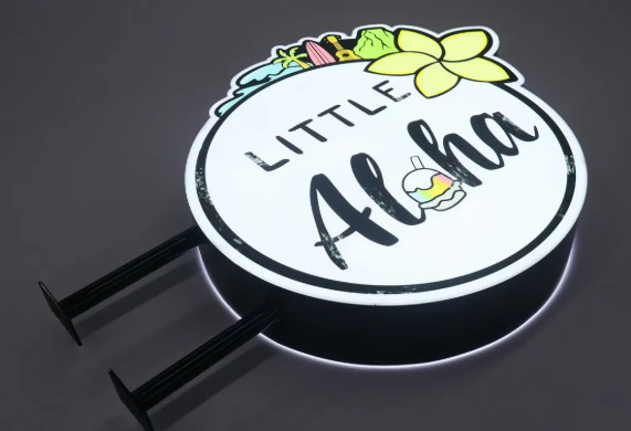 Custom contoured light box sign fabricated by All Pro Signs