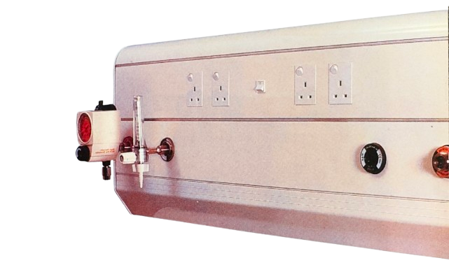 Double-compartment medical trunking with gas, power, and space optimization.