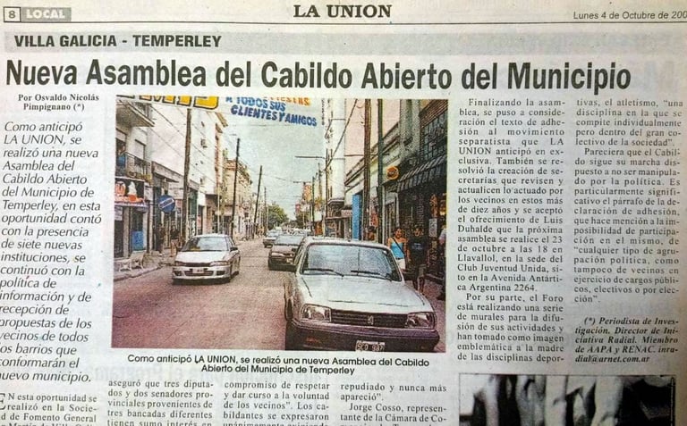 Diario La Unión - Municipio de Temperley