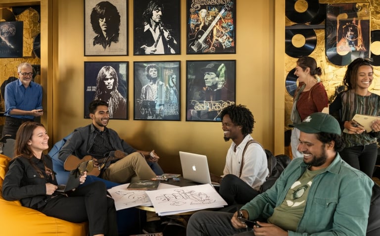 Verve Phoenix workspace exuding creativity, collaboration, and energy with professionals.