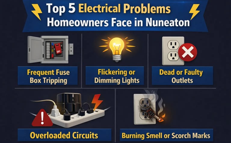 Top 5 Electrical Problems Homeowners Face in Nuneaton