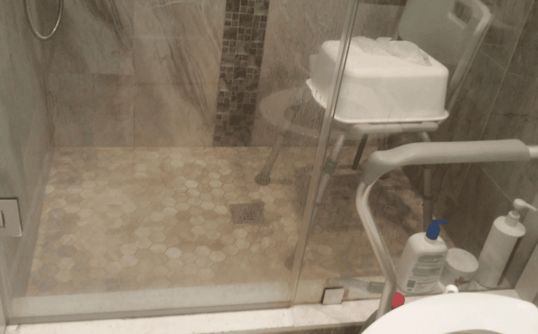 Restoration-level bathroom cleaning with severe buildup in Durham Region