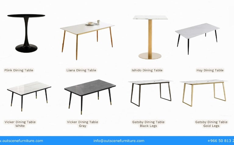 Premium Dining, Square & High Table Rentals & Purchase in KSA | Riyadh, Jeddah, Dammam