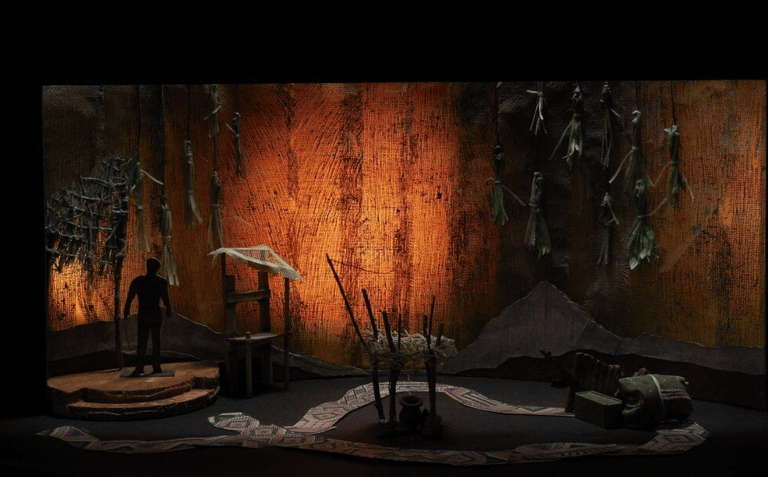 A model of the set design by Norma Lee Chartoff
