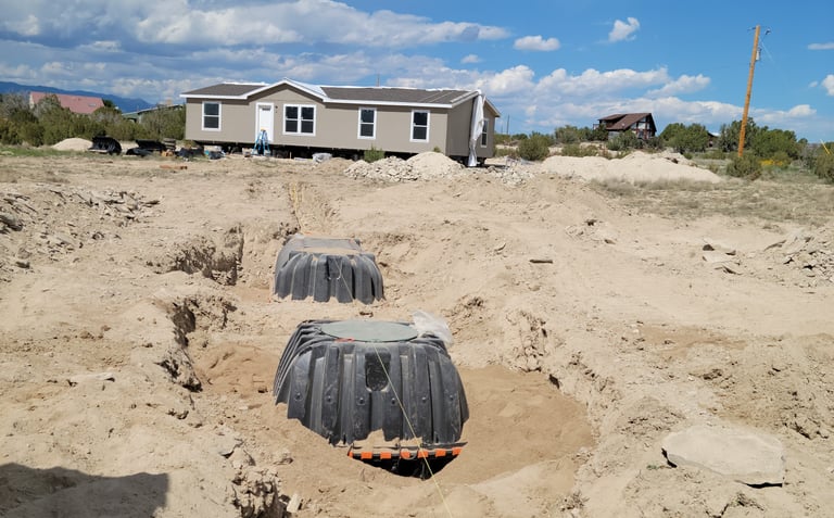 Installing a pressure dosed septic system in Northern Colorado weld county colorado