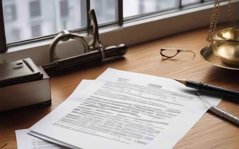 A person wearing a suit sits on a wooden staircase with a wall on one side and bookshelves partially visible behind them. The setting appears warm due to the lighting and textures of the wood and walls.