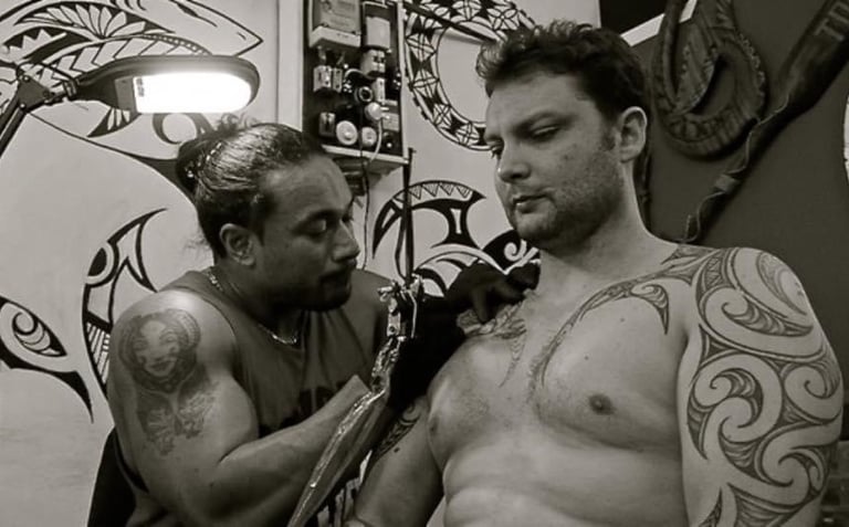 Polynesian tattoo artist Carl Cocker maori tattoo perth Gold Coast Australia