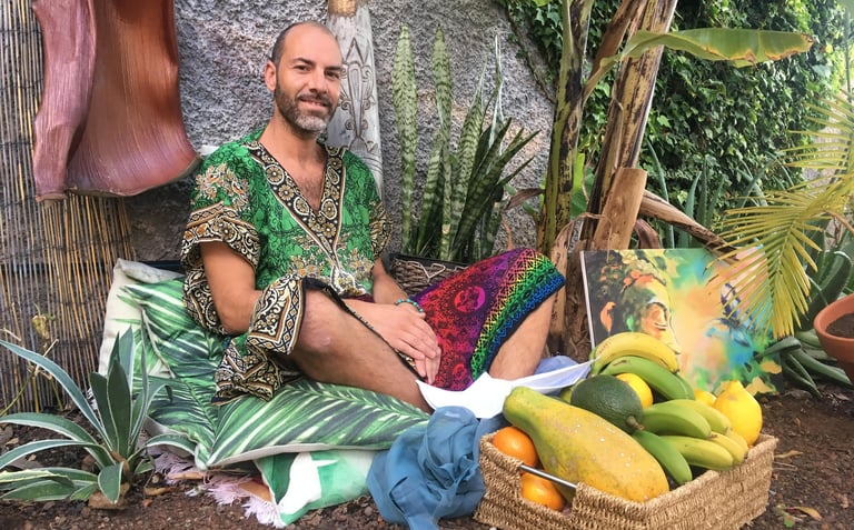 Bruno Meireles at Indigo Star House Garden meditation