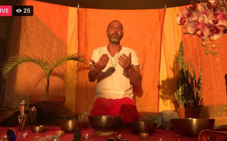 Bruno Meireles at Indigo Star House Sunset meditation