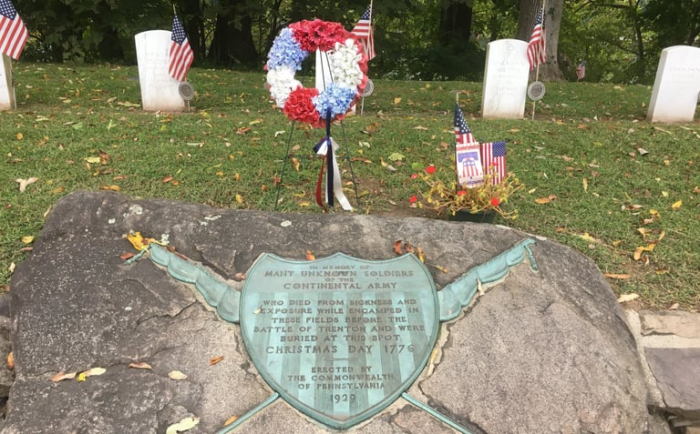 a memorial plaque on a memorial plaque in a cemetery