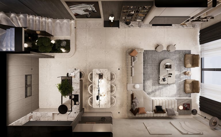 Villa T Antalya bodrum kat planı-La Féra Interior Design