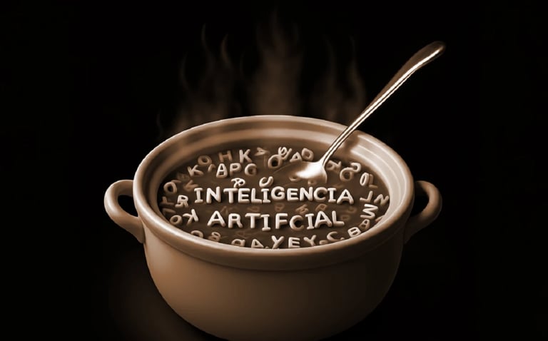 a soup pot with a spoon and spoon in it