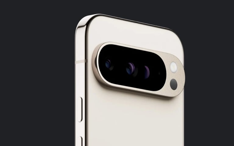 Google Pixel 9 Pro XL a close up of a camera lens on a smartphone