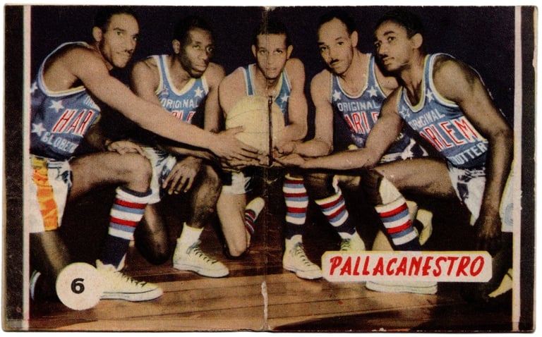 1953 Lampo Figurine Sport Magico #6 Pallacanestro Harlem Globetrotters Booklet