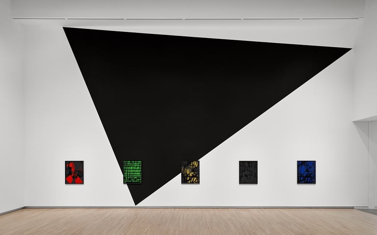 Adam Pendleton Mildred Lane Kemper Art Museum black triangle mural