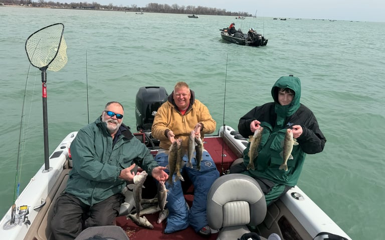 Ludington people fishing on DR