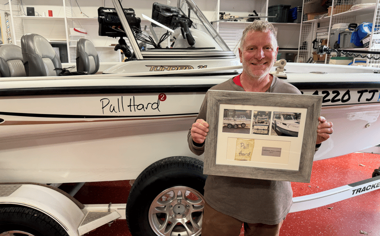 Ludington Pull Hard Fishing framed