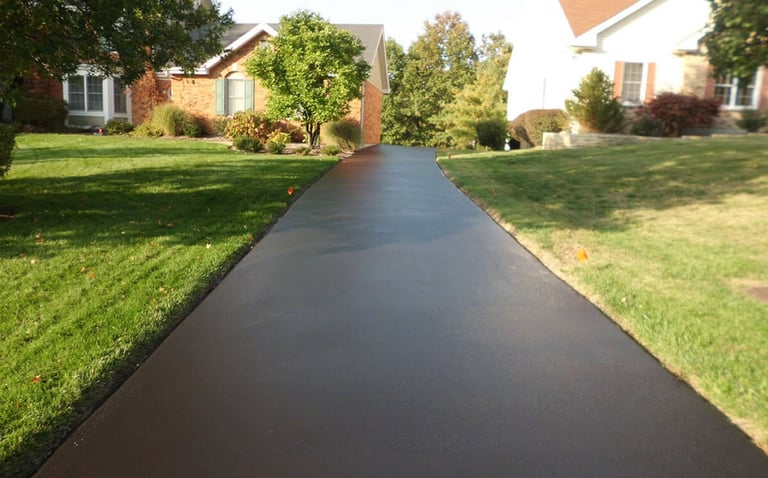 Completed sealcoat job