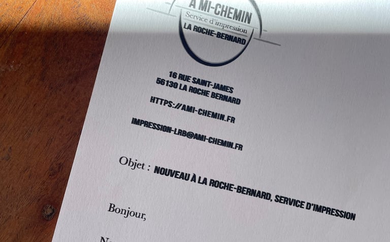 Impression pour les particuliers, association et professionnel de la communautés de communes Arc Sud Bretagne