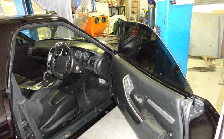 Classic car with late model dash conversion