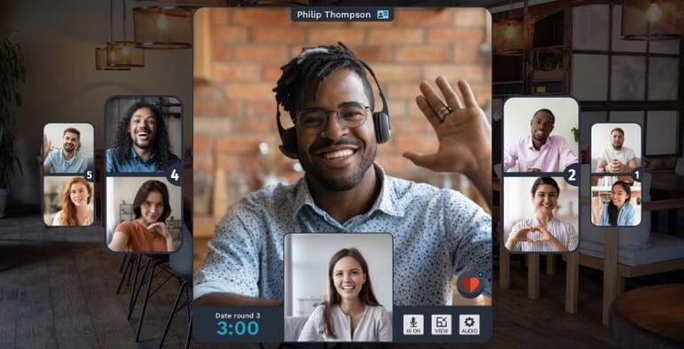 virtual speed date live with another person