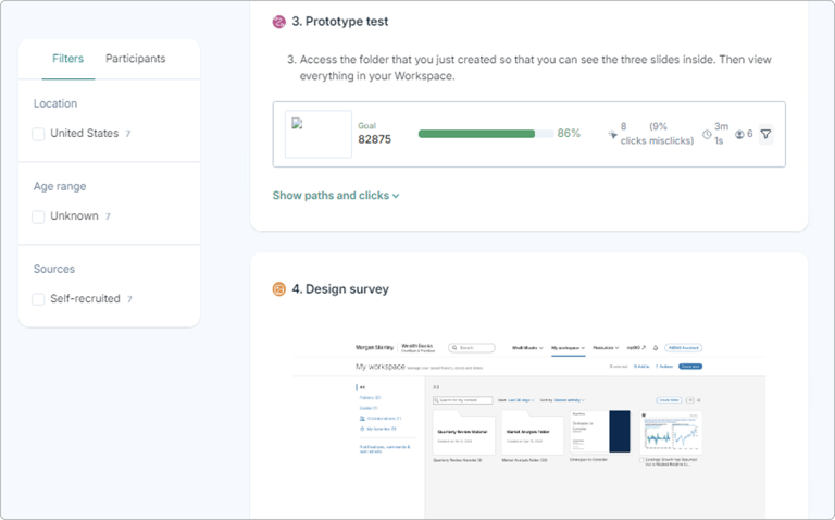 Screengrab from study conducted with Lysnna 