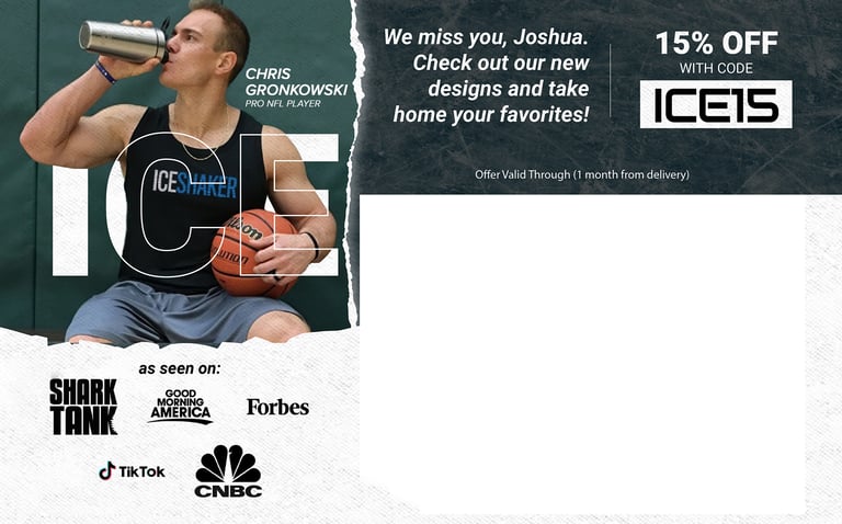 Icehaker - Chris Gronkowski drinking from a bottle