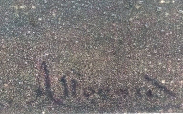 Jean-Baptist Edmond Allouard Artist signature