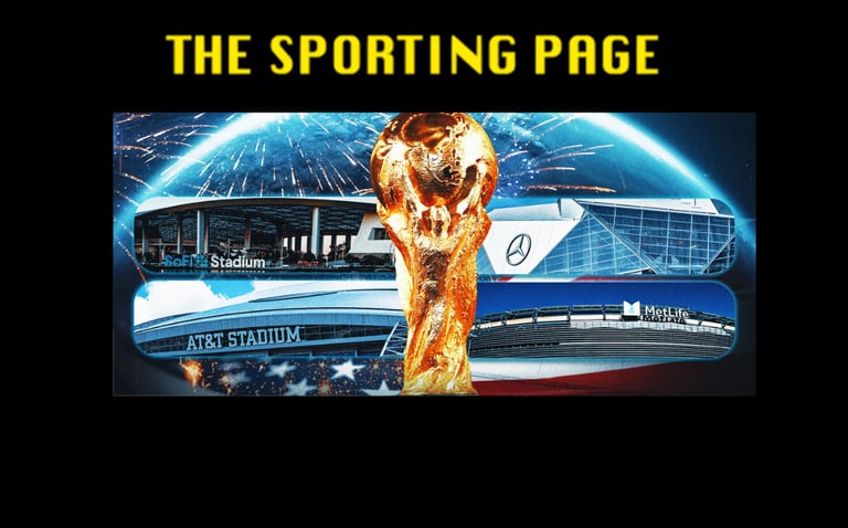 The World Cup with the major stadiums that the games will be played in during the 2026 event